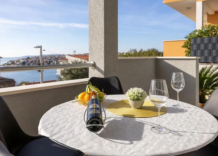 Appartement In Okrug Gornji With Sea View, Air Conditioning, Wifi, Washing Machine 5049-2 Trogir
